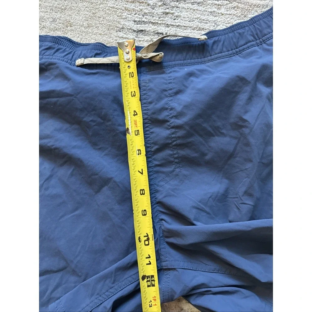 Patagonia Swim Shorts Men Blue Size L Pockets Drawstring Waist Logo USA Nylon